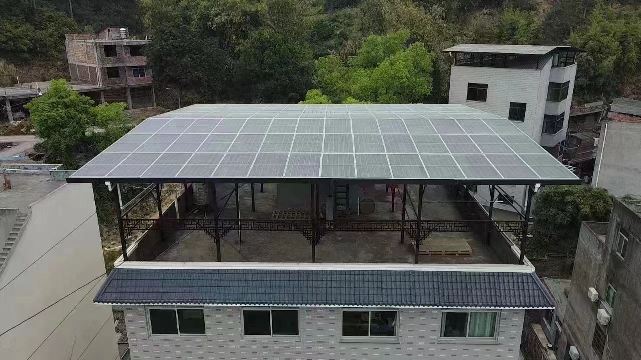 潜江15kw+10kwh自建别墅家庭光伏储能系统